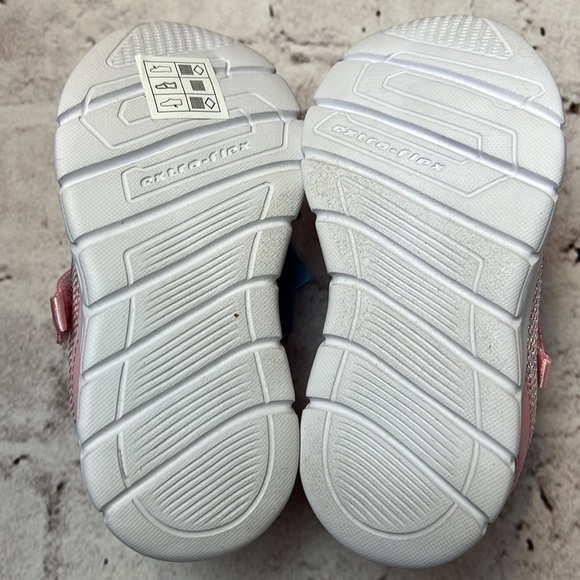 Sketchers Kids Sneakers Comfy Flex - Moving On Pink Sz 7 - Picture 4 of 8